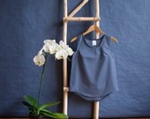 ENCRE tank top (cotton navy blouse) - made to order