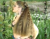HAIR piece FALLS fairy MERMAID wig Fantasy ponytail hair extension Size L C U S T O M colour 60 cm/ 24'' long belly dance costume accessory
