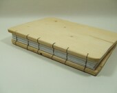 Rustic Wood Journal. Handmade Coptic Stitched Wooden Covered A5 Book