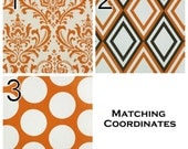Modern Curtains- Pair of Drapery Panels- Premier Prints Sweet Potato Orange Curtains- 50x84 inch Drapes- You Choose Fabric