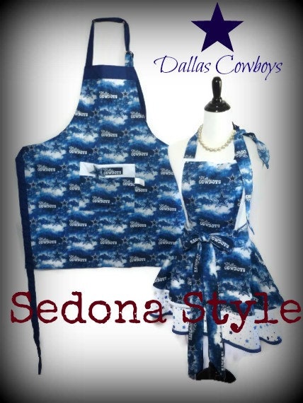 NFL Dallas Cowboys His Her Apron Set  Wedding Engagement Housewarming gift  Birthday gifts