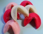 10 Felt Fortune Cookies for Valentine's Day,  Birthday, Wedding, Anniversary, Baby Shower Favors PERSONALIZED