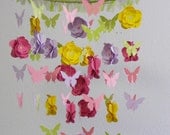 Butterflies in the Garden Chandelier Mobile with Lavender
