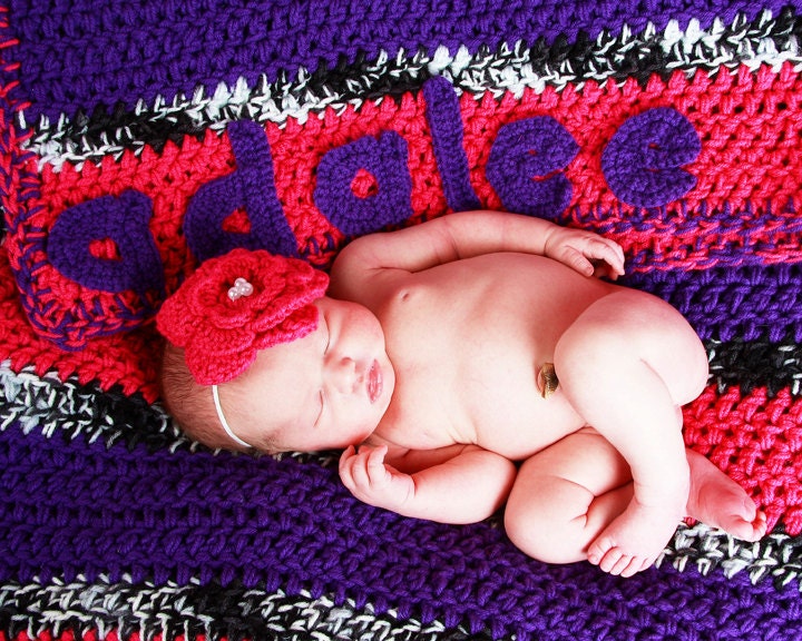 personalized crochet baby blanket