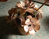 Floral bouquet - Upcycled container - Paper florist - HAPPY DAY -  Free delivery within U.S.