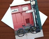 Bicycle Irish Pub Greeting Card, Blank Card, Note Card