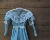 Vintage blue lace dress Size US Extra Small 0 to 2