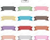 Ribbon Banner with stitched border - Scrapbooking Embelishments Colors