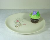 Vintage Rose Platter Petite Oval Plate Pink Flowers Ironstone Roses
