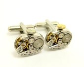 Steampunk Watch Cuff Link, Antique Cufflinks from Watch Movements