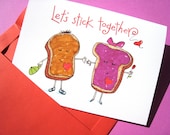 Funny I Love You Card. Peanut Butter and Jelly