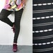 20% OFF Black striped leggings - ready to ship, leggings sale
