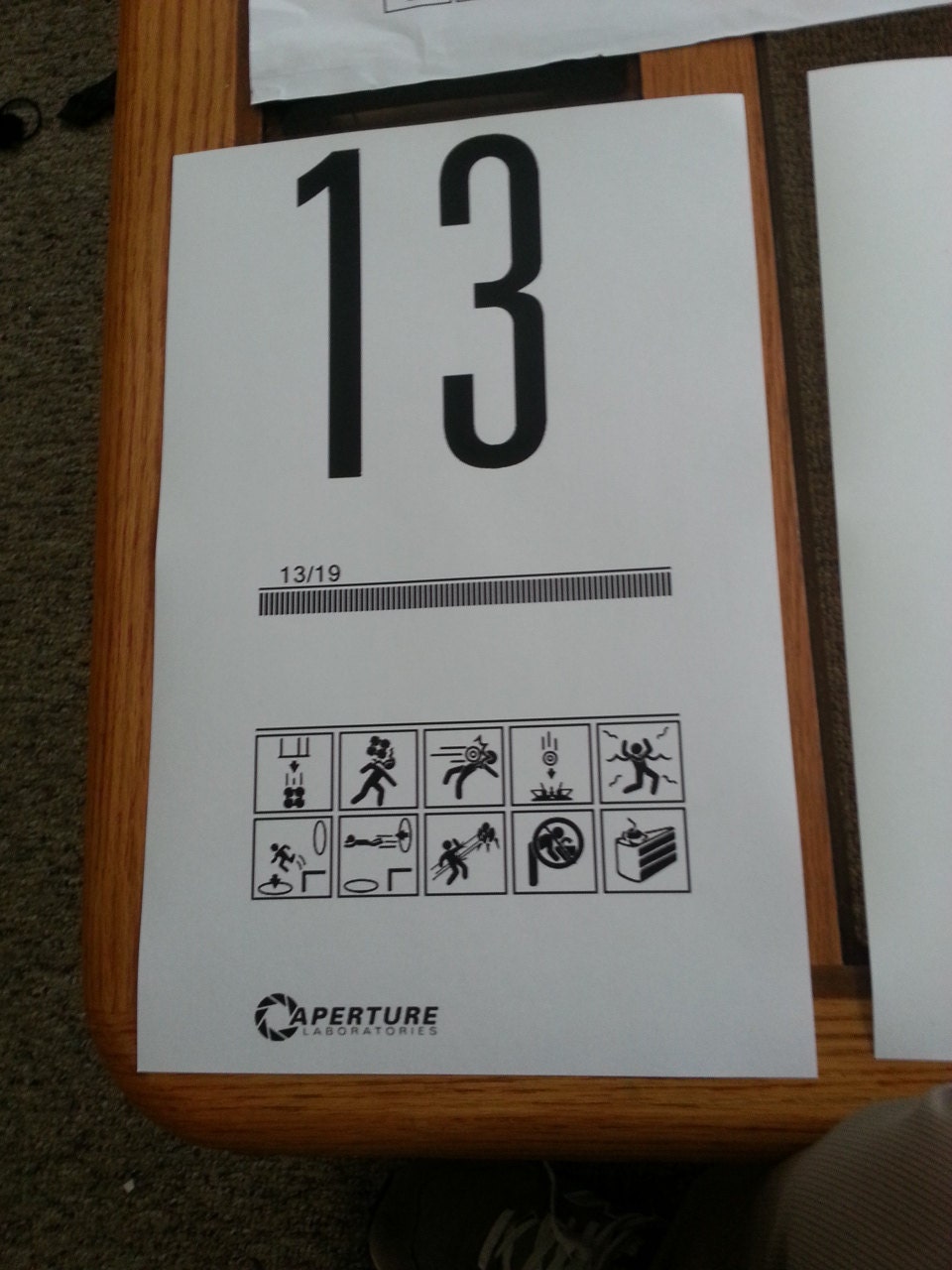 Portal Level Sign Poster 11x17
