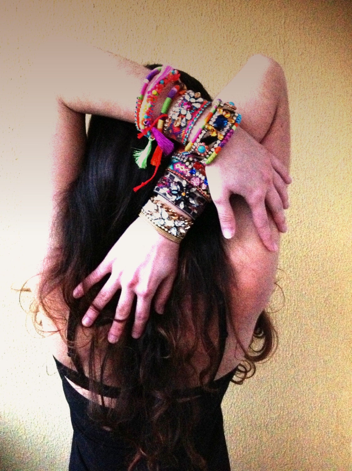 The ORIGINAL PureEssentia Vintage Rhinestone Friendship Cuff