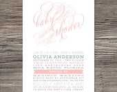 Vintage Feathers Baby Shower Invitation
