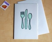 Cutlery Letterpress Card