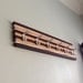 Coat Rack Wall Hanging 6 Double Hook Wood & Metal Modern Oak and Espresso Finish
