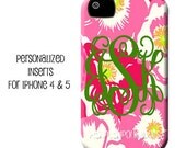 Personalized iPhone 4 or iPhone 5 Inserts