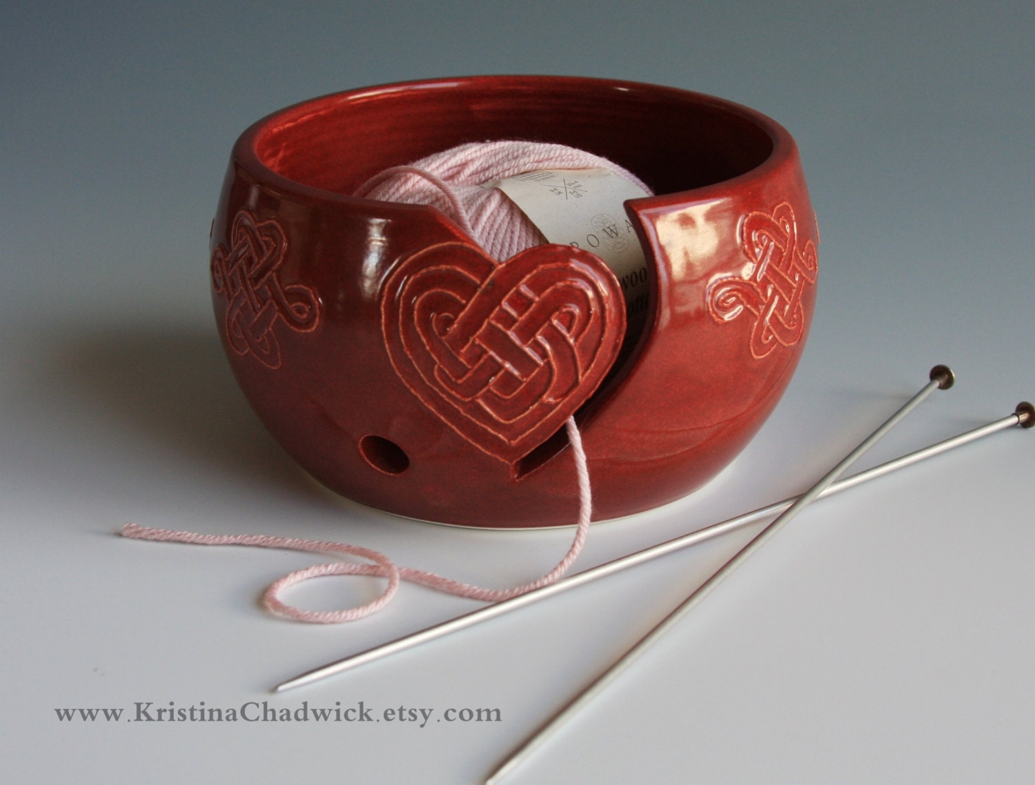 Yarn Bowl in Rust w/ Heart - Vogue Knitting LIVE NYC