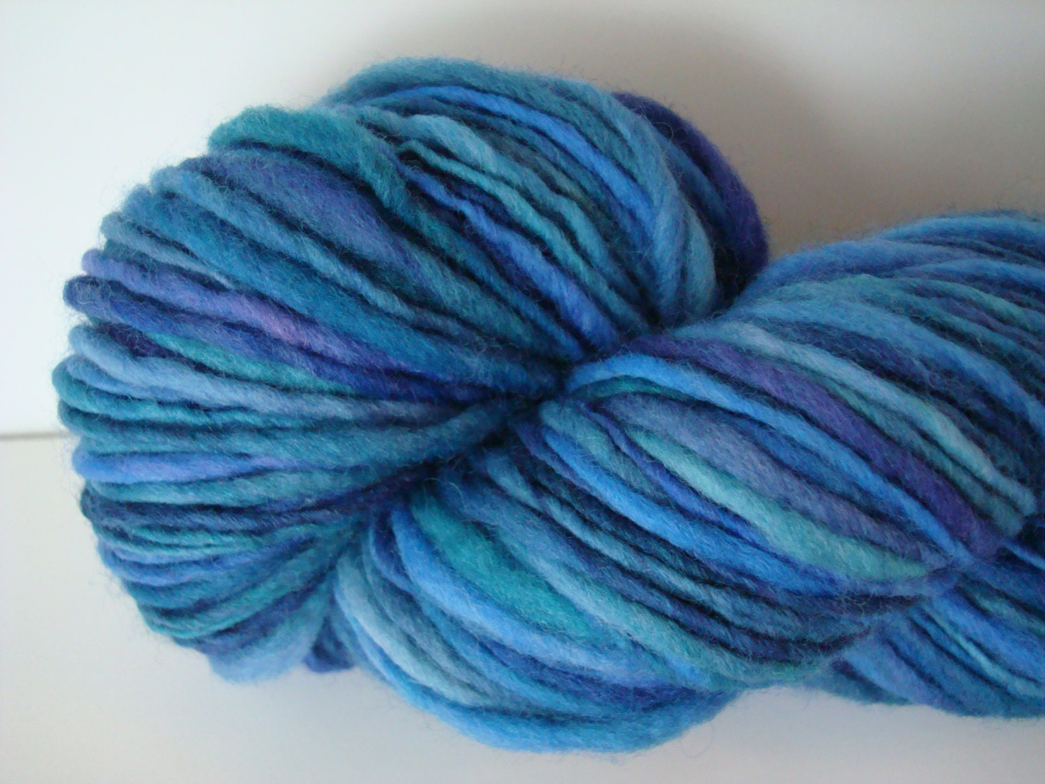 Handspun Yarn Thick & Thin Singles "Shifting Clouds" 145 yds