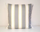 CLEARANCE Stripes Throw Pillow Cover. 18 x 18 Inches. Summerland Lulu Stripes Decorative Pillow Slipcover.