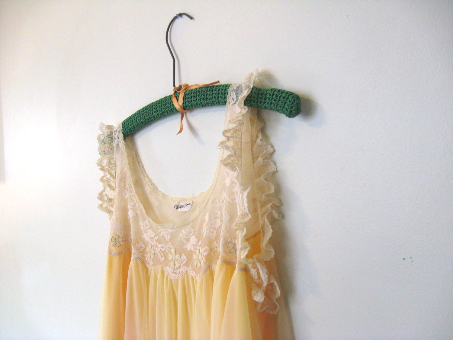 Vintage 60's Plus Size Yellow Teddy Size XL