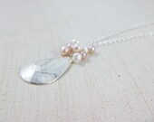 Bridal Necklace, Wedding Jewelry, Bridal Pearl Necklace, Rustic Wedding Necklace, Bridal Party Accessory
