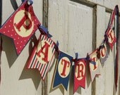 Patriotic Banner "PATRIOT" Red, White, Blue - Decoration, Memorial Day, Flag Day, July 4th