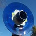 Cobalt Blue Glass Garden Flower