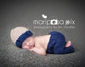 Simple Newborn Hat and Pants Set