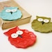 Mr. Owl Spoon Rest - Jewelry Tray Soap Dish - Choose Your Color - Tiffany Blue Olive Green Paprika Red - Made to Order