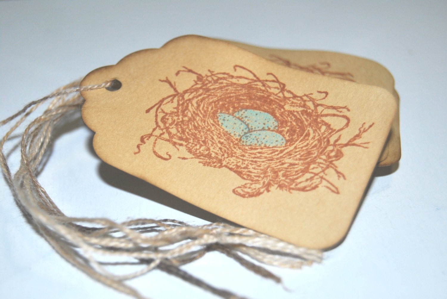 Bird Nest with Eggs Gift Tags Set of 25. baby shower hangtags.  vintage inspired. distressed shabby chic . primitive. wishing tree