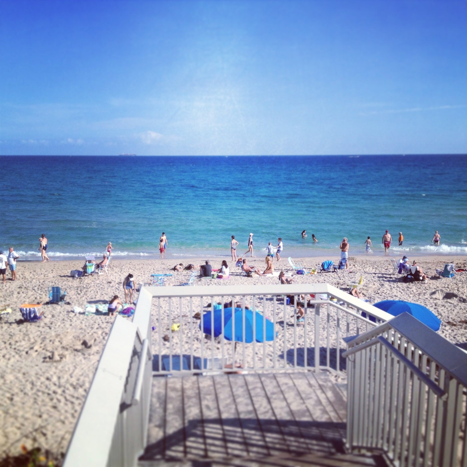 Beach Photography - Turquoise Ocean Waves, Sunshine, and Sand - Beach Home Decor Wall Art - Day at the Beach