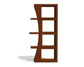 Bookcase Flowing Shape 5 Feet Tall 5 shelf Wood Custom - The Side Arc - a MapleBear design