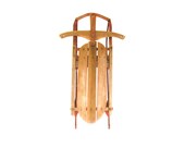 Vintage Snow Sled Cabin Decor - Red and Brown - pastoria