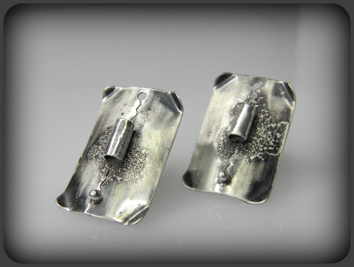 OOAK sterling silver earrings unique fine jewelry wedding gift