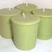 Green Clover and Aloe votives, votive candles, set of four