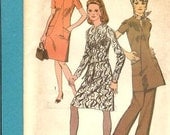 FREE USA Shipping Vintage Simplicity 9013 Size 10 Misses Dress or Tunic and Pants 1970s Uncut Sewing Pattern