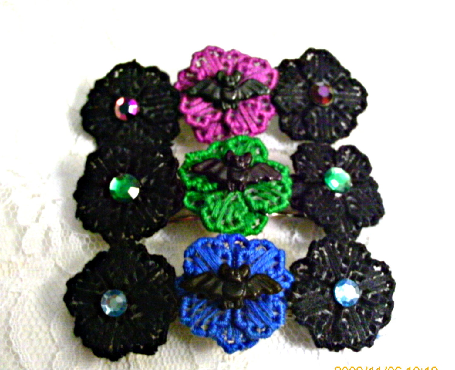 Bat Flower Barrette (choose color)