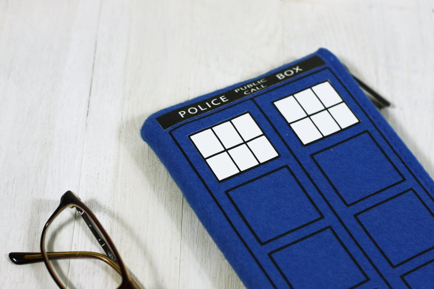 Tardis felt pouch
