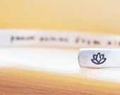 Hidden Message Personalized Cuff Bracelet Silver Custom Text Quote Bangle Bracelet Gift for HerMothers Day