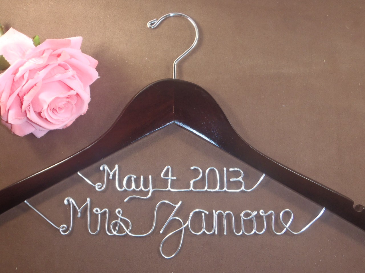 Hanger with Date, Personalized Custom Bridal Hanger, Brides Hanger, Bride, Name Hanger, Wedding Hanger, Personalized Bridal Gift