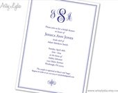 Classic Monogram Invitation: DIY Party Printable