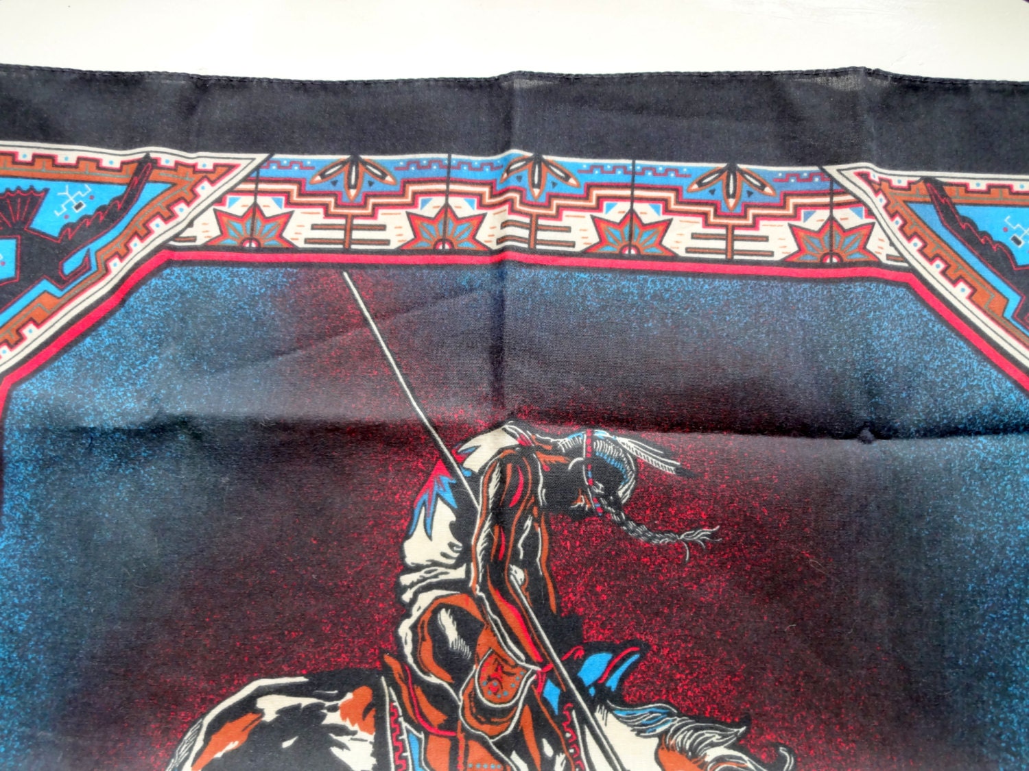 Vintage Native American Handkerchief 1970s