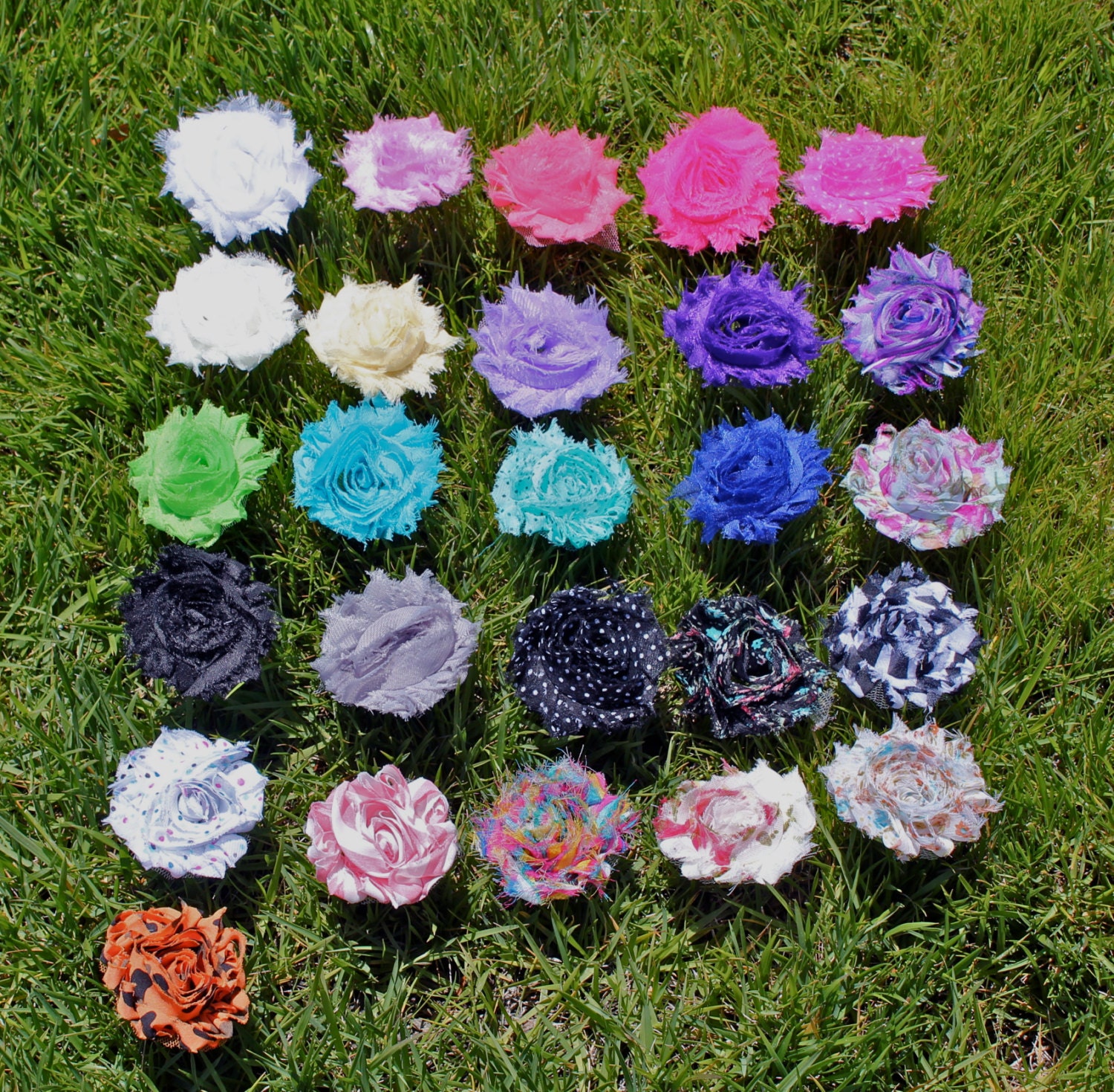 Shabby Chic Flower Clip - Flower Hair Clip - Flower Hair Clips - Chiffon Flower