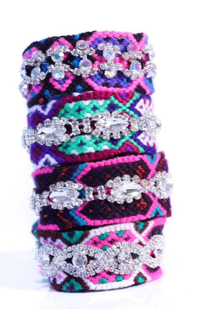 Chic Rhinestone Friendship Bracelets
