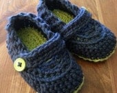 Baby Boy Sailor Boot in Blue and Lime Green