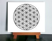 Flower of Life Art - Sacred Geometry Art, Flower of Life Paper Cutting, Flower of Life Home Decor, New Age Art, Geometric Art, Geometric