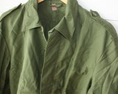 CLEARANCE SALE.  Military Vintage Waistcoat Jacket ideal for Cabin or Barn. Cool Canvas Cotton Military jacket.
