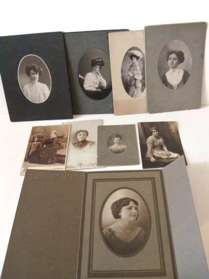 Antique Photos, Antique Photos of Women, 9 Antique Photos of Women, Antique Photo Collection